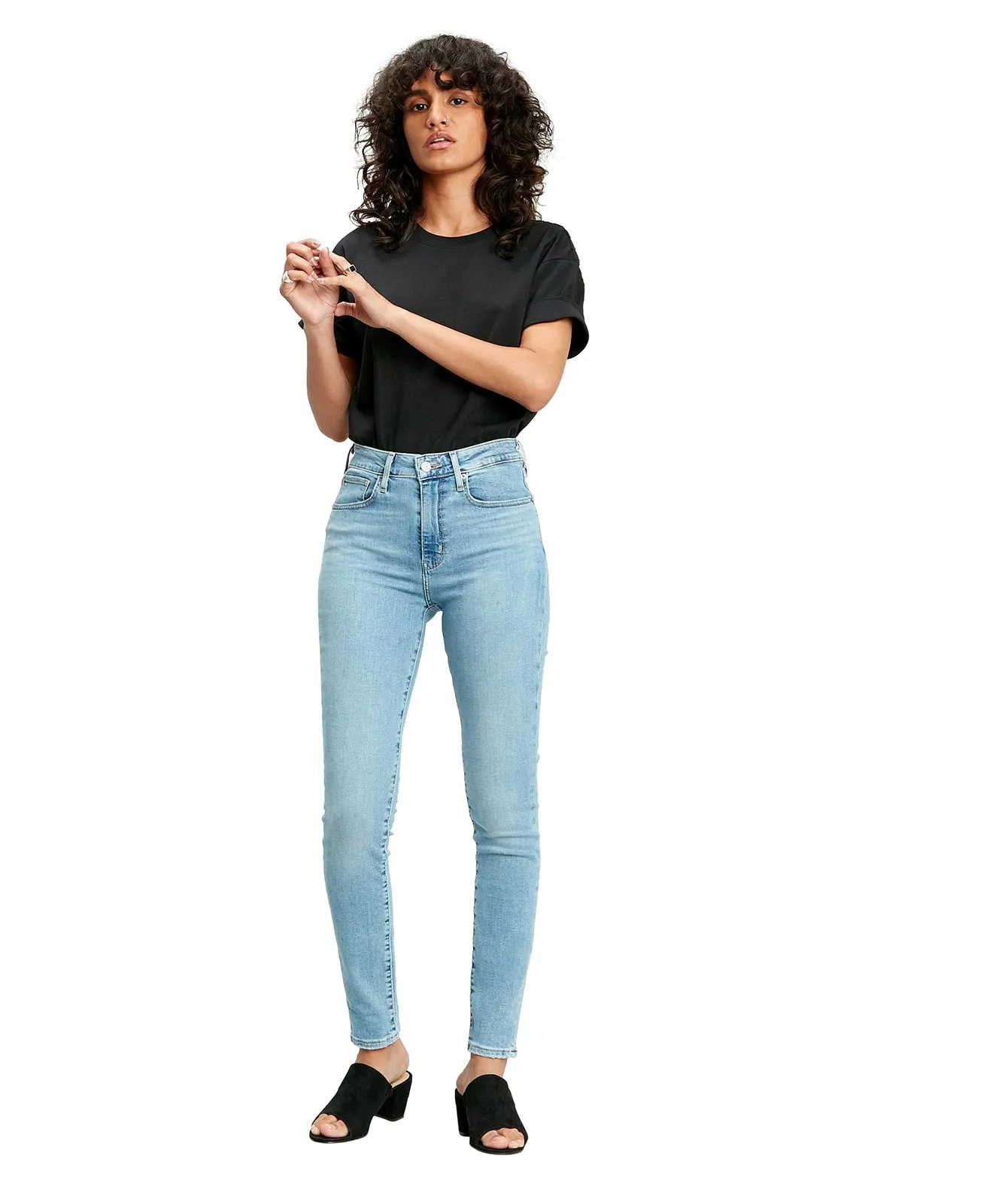 Levis High Waisted Jeans 721 High Rise Skinny in Have A Nice Day