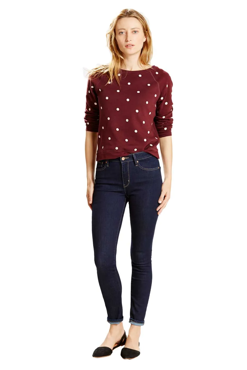 Levis High Waisted Jeans 721 High Rise Skinny in Lone Wolf