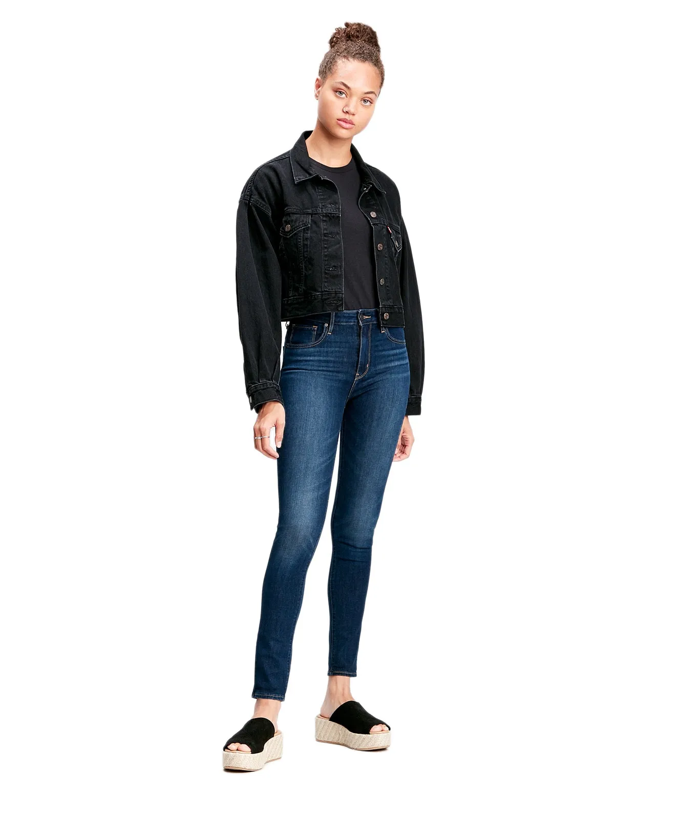 Levis High Waisted Jeans 721 High-Rise Skinny Jeans in Smooth It Out