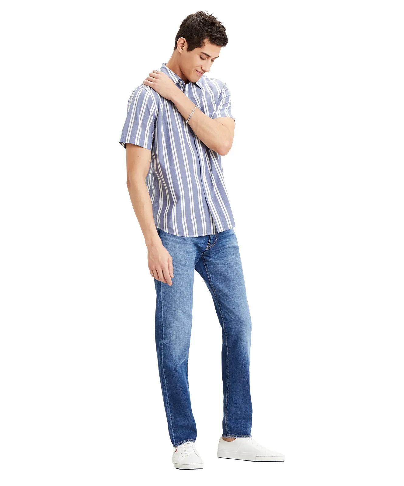Levis Tapered Jeans 502 Regular Taper in Smoke Stacked