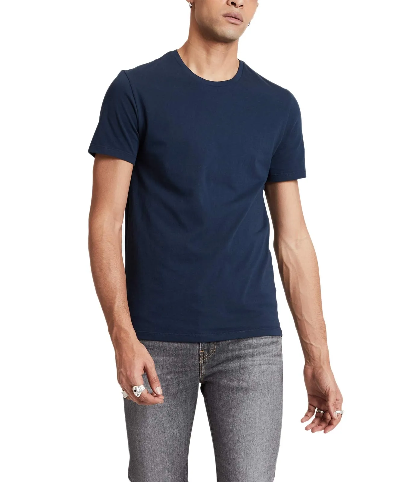 Levis T-Shirt Slim Fit Slim 2 Pack Crewneck in Blues/ White