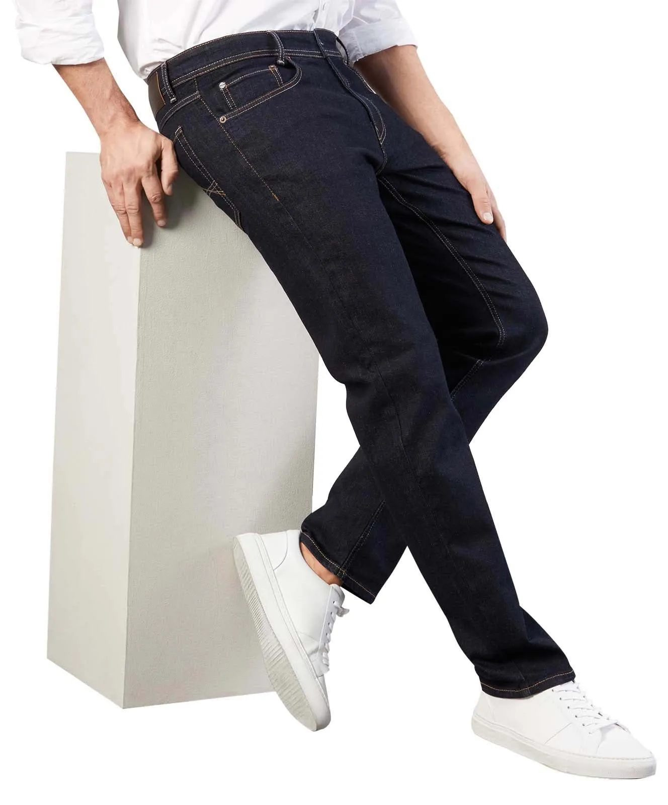 MAC Straight Leg Jeans Arne in Authentic Dark Blue