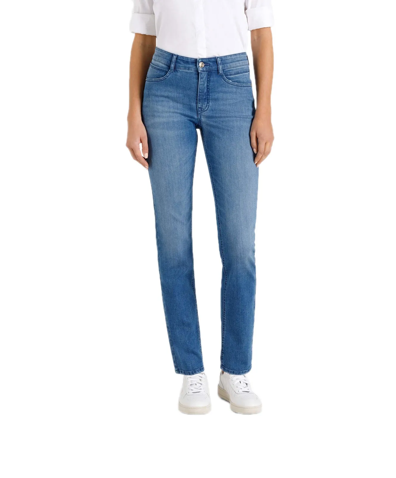 MAC Slim Fit Jeans Angela in Mid Blue Main Wash