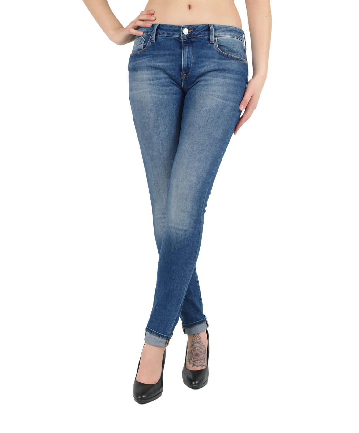 Mavi Jeans Slim Fit Jeans Adriana in Deep Shaded
