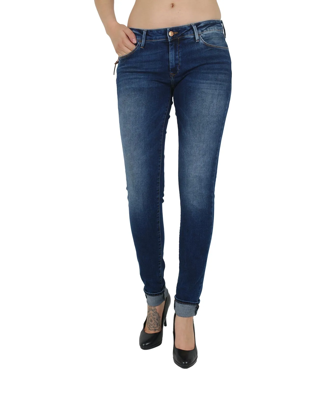 Mavi Jeans Skinny Jeans Serena in Dark Used Glam Fit