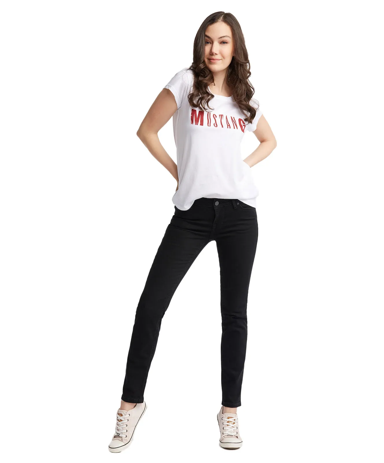 Mustang Slim Fit Jeans Jasmin Slim in Midnight Black