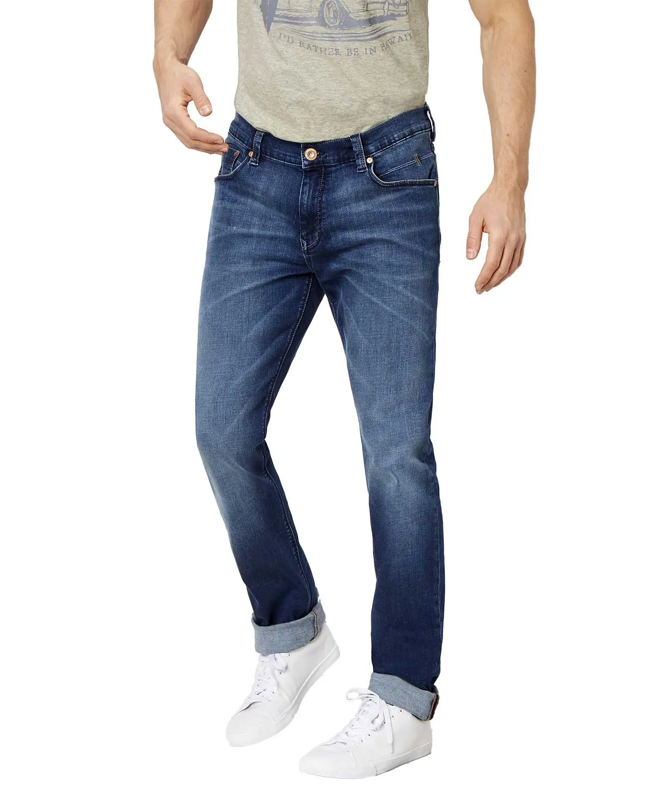 Paddocks Tapered Jeans Ben in Medium Blue Vintage Washed