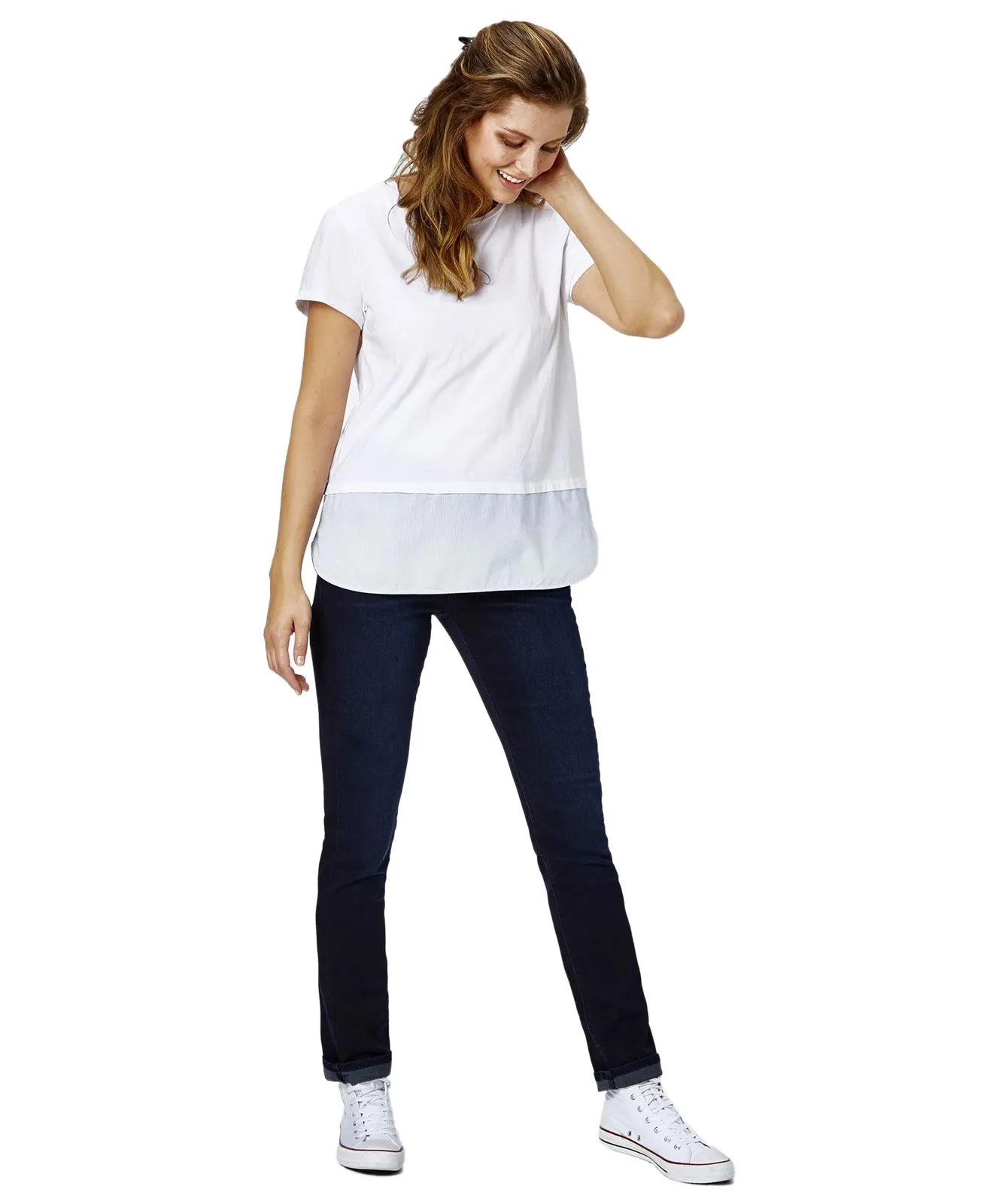 Paddocks Mom Jeans Pat in Blue Black Soft Stone