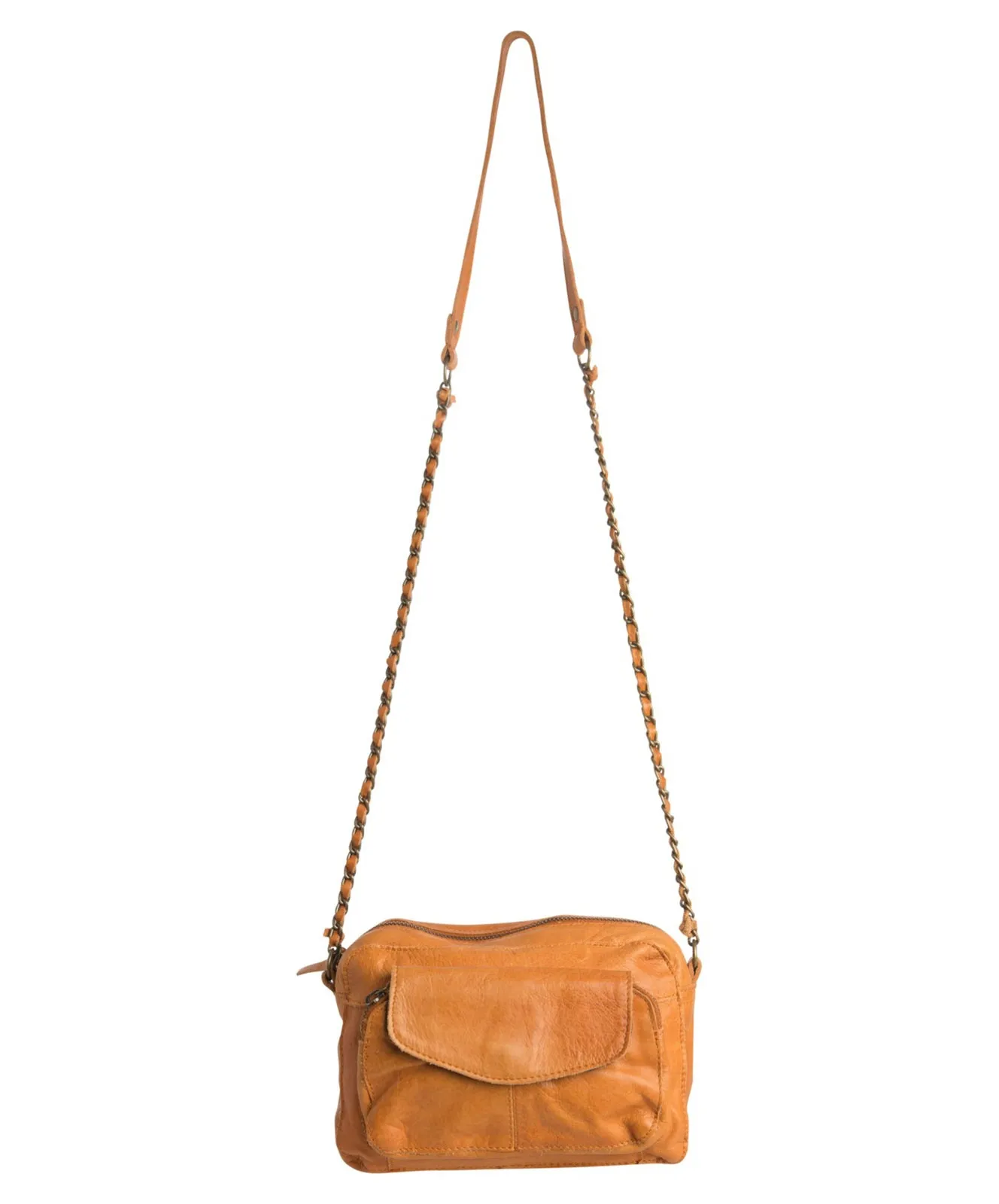 Pieces Handtasche Damen in Cognac