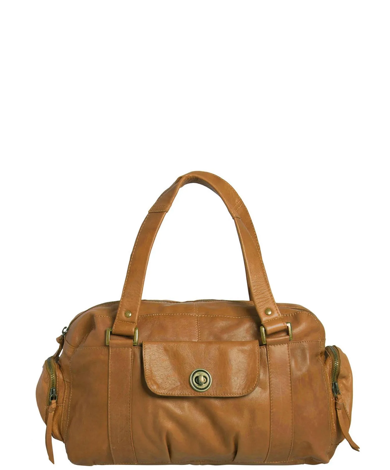 Pieces Umhängetasche Damen in Cognac