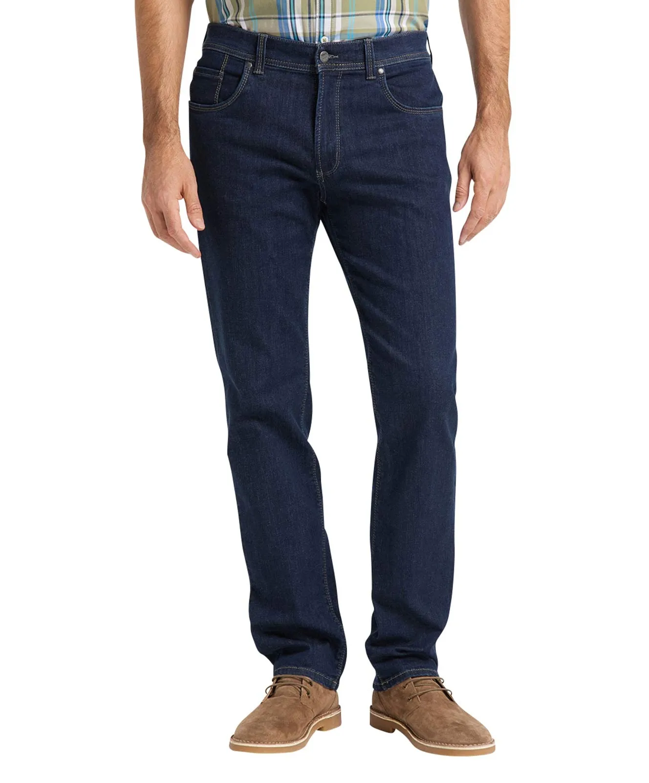 Pioneer Straight Leg Jeans Thomas 1601 in Dark Blue Stonewash