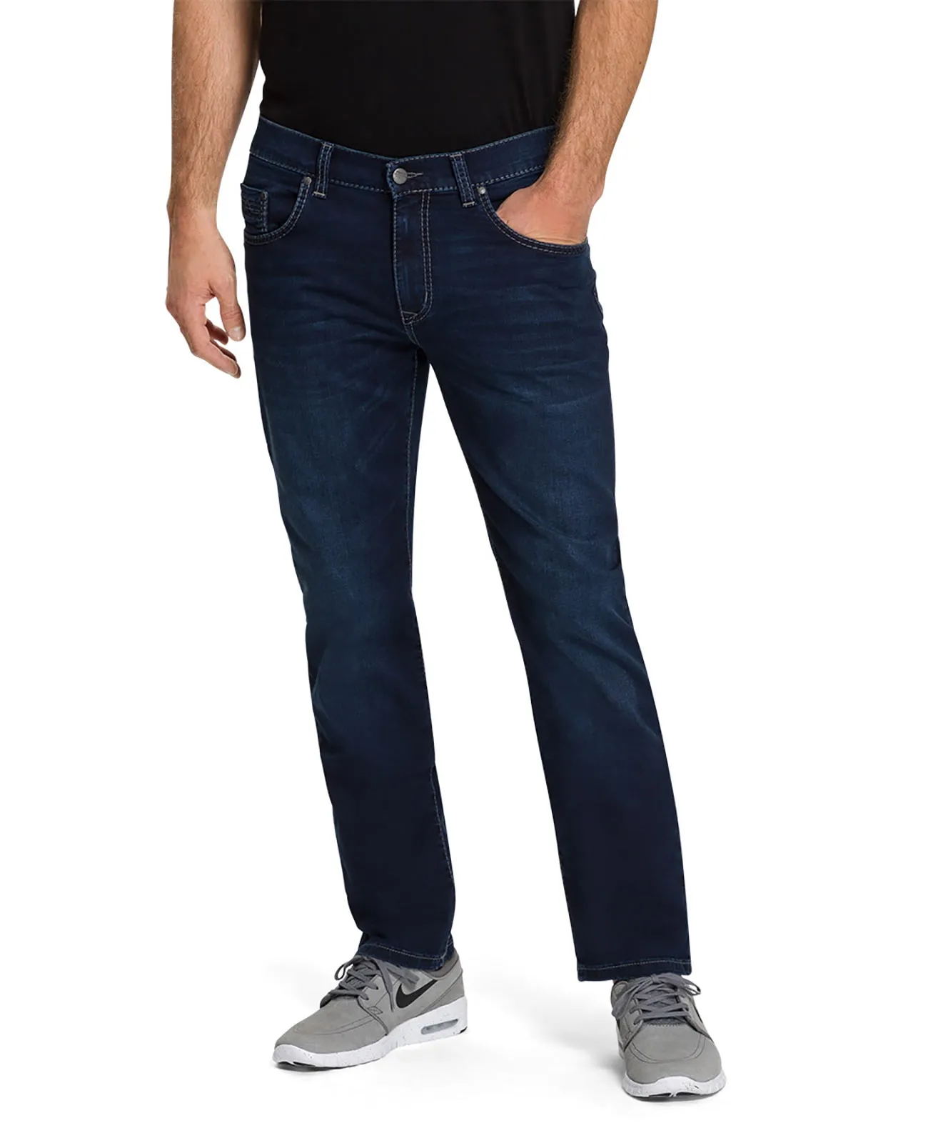 Pioneer Straight Jeans Rando 1674 in Blue Black Used Buffies