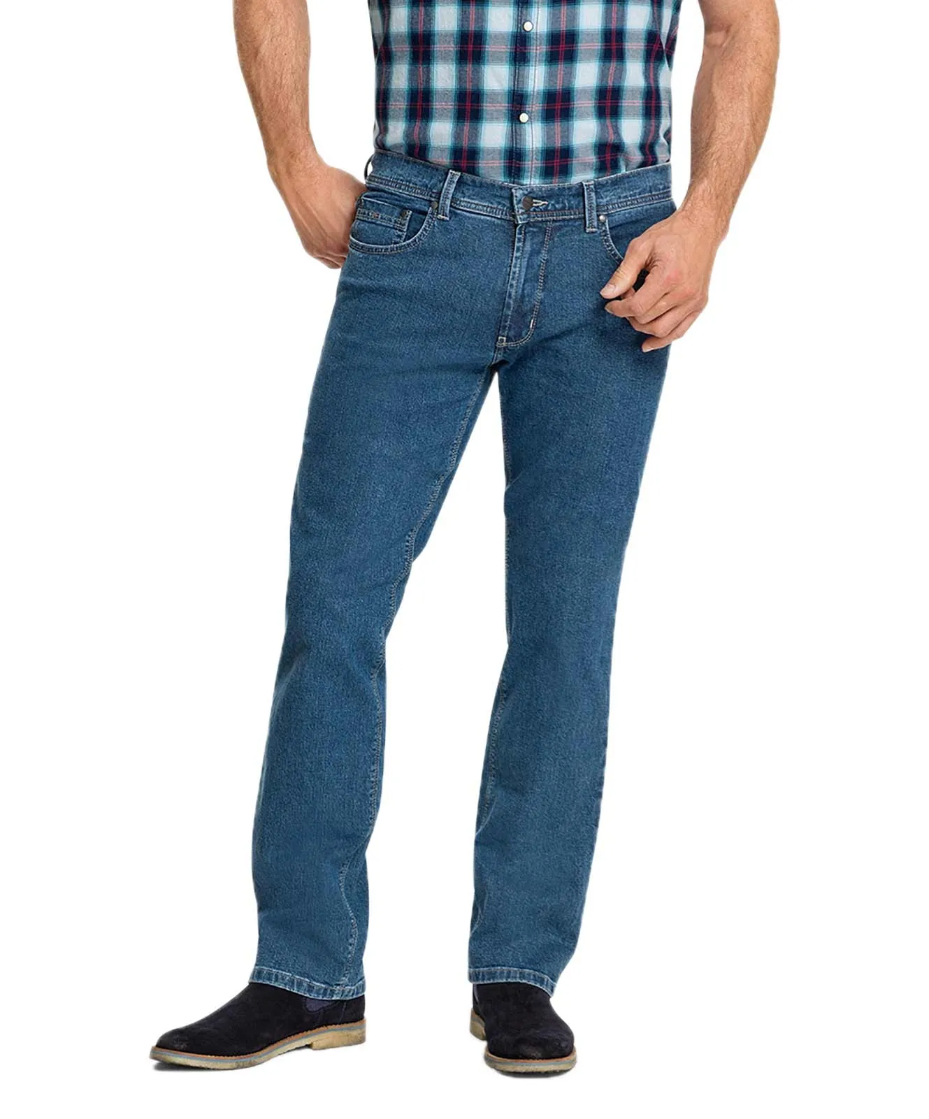 Pioneer Straight Jeans Rando 1680 in Blue Stonewash