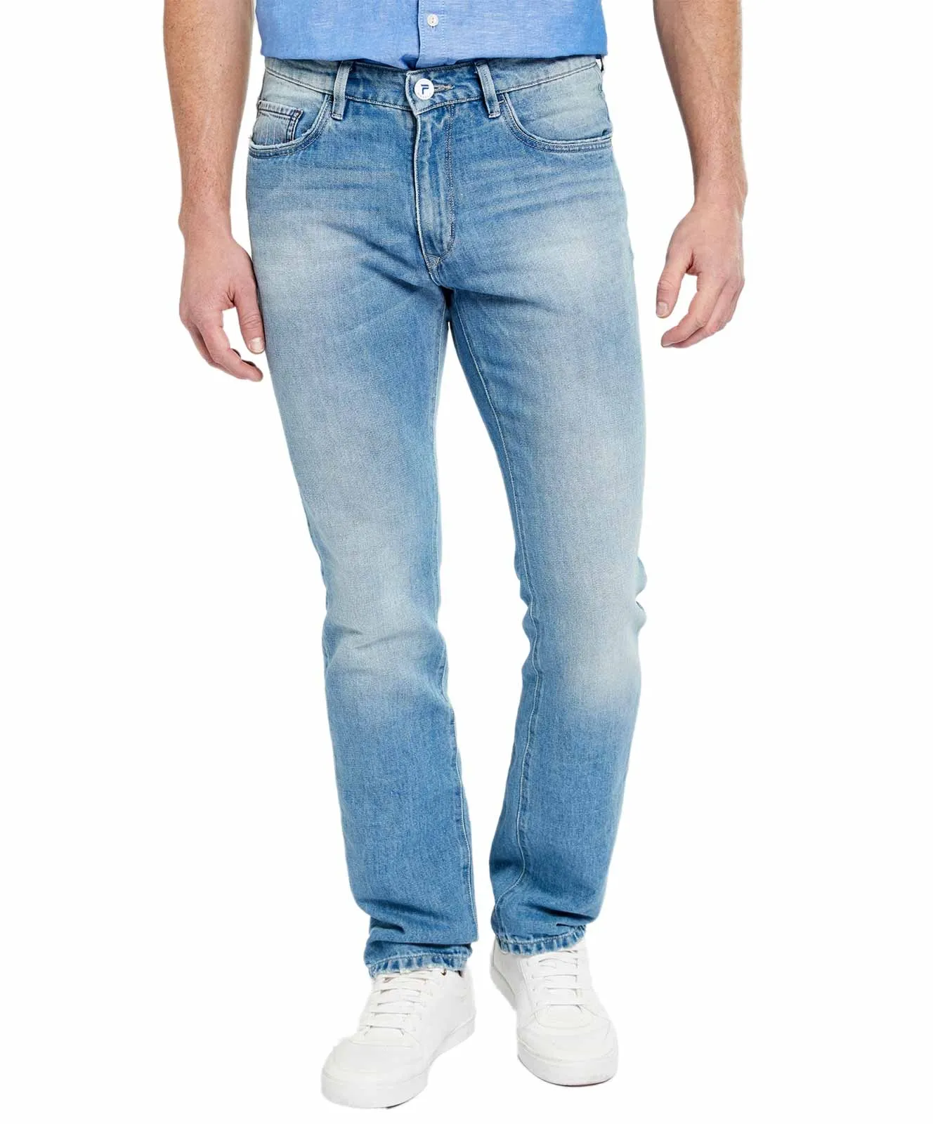 Pioneer Stretch Jeans Rando in Stone Used With Buffies
