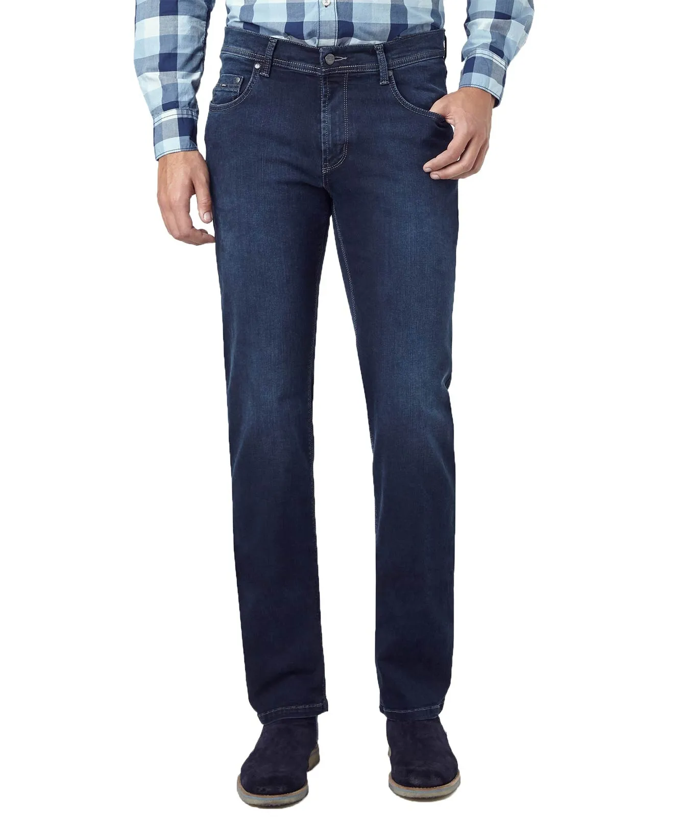 Pioneer Straight Jeans Rando Megaflex 1680 in Blue/Black Used