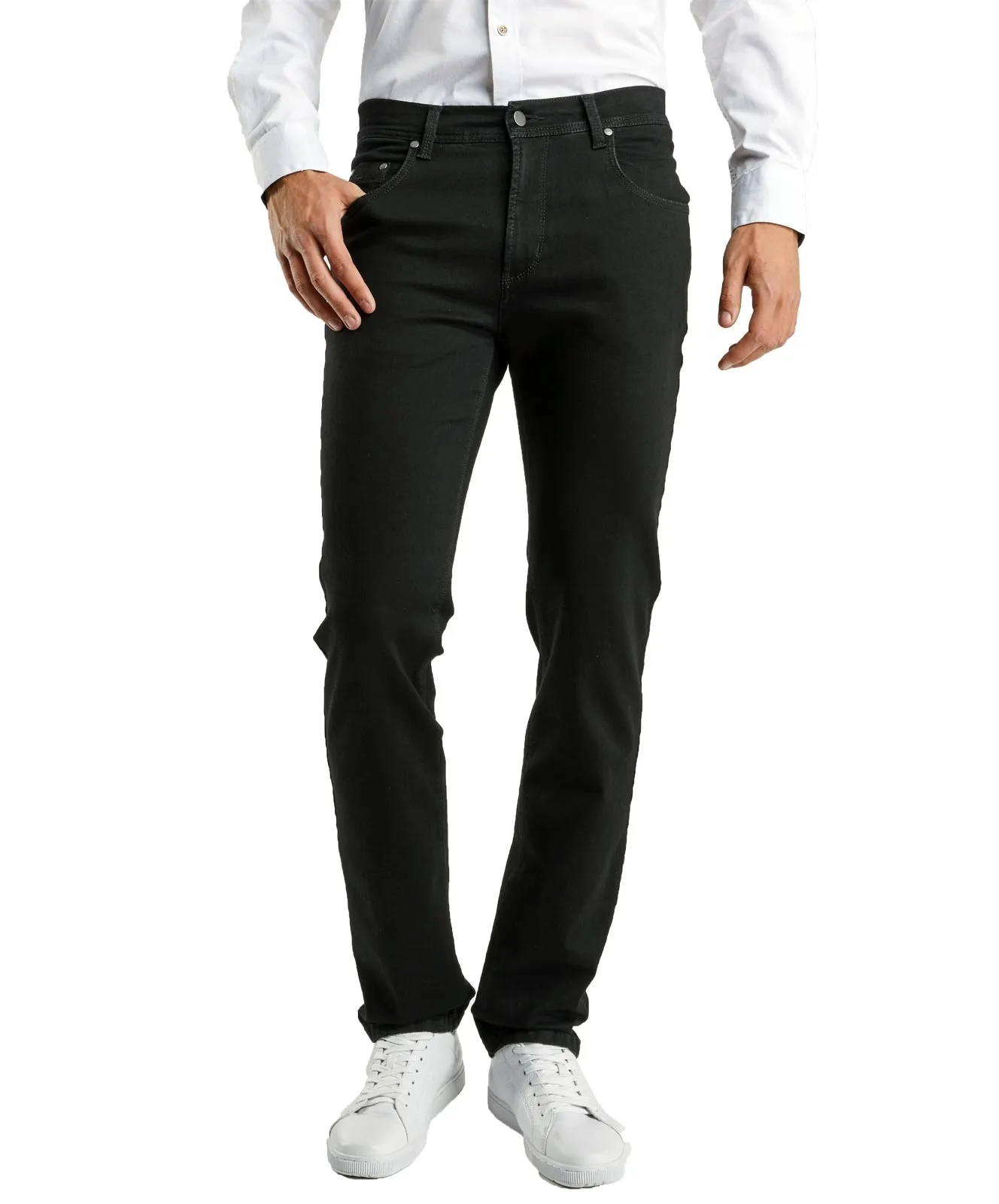 Pioneer Straight Jeans Rando Megaflex 1680 in Black/Black