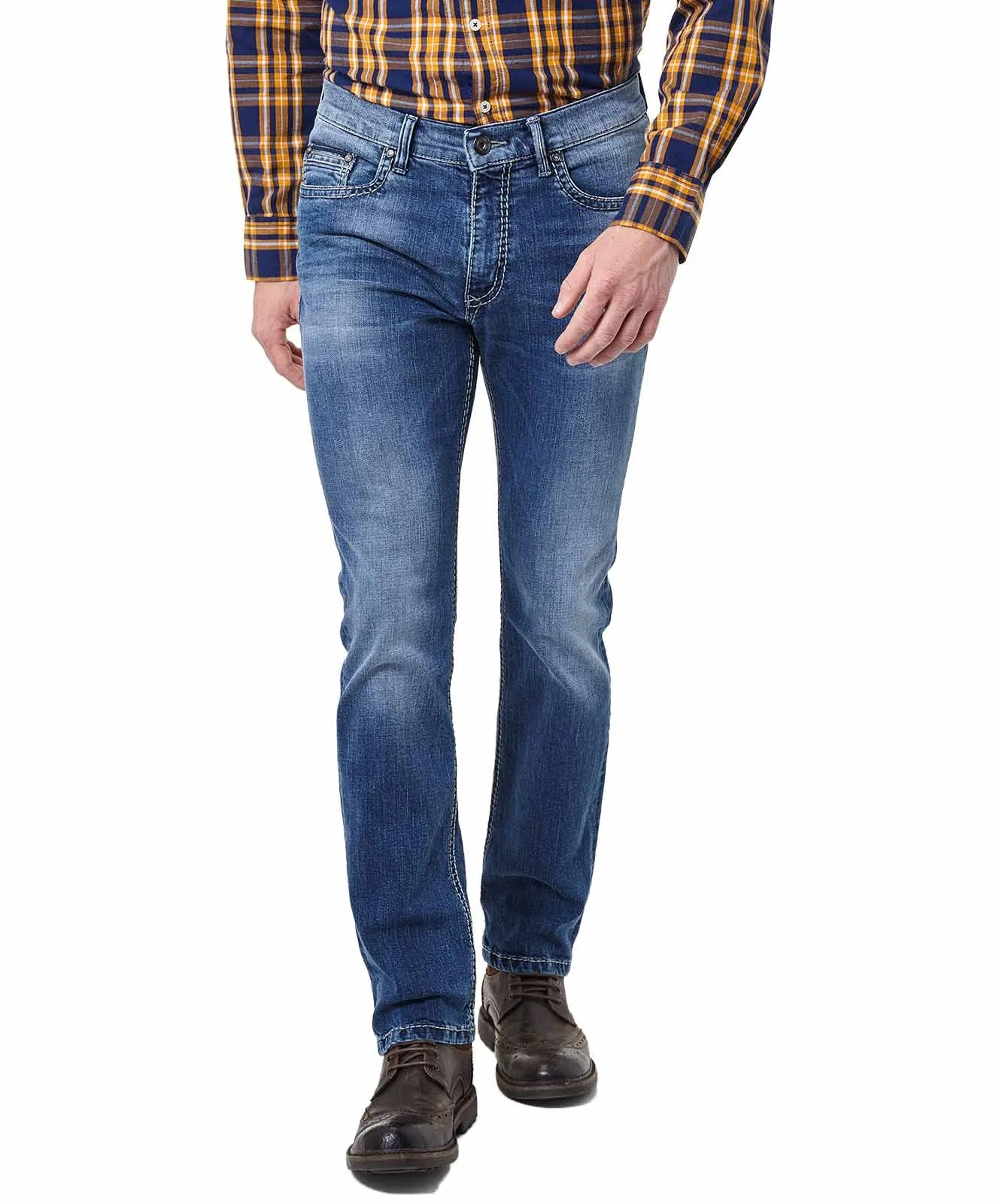 Pioneer Straight Leg Jeans Rando in Stone Used With Buffies