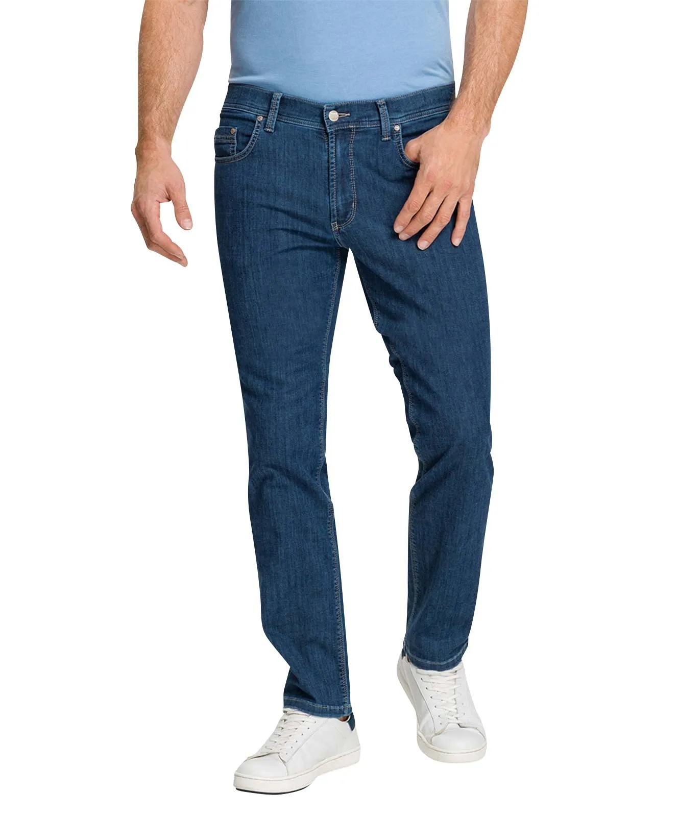 Pioneer Straight Jeans Rando 1674 in Blue Stonewash