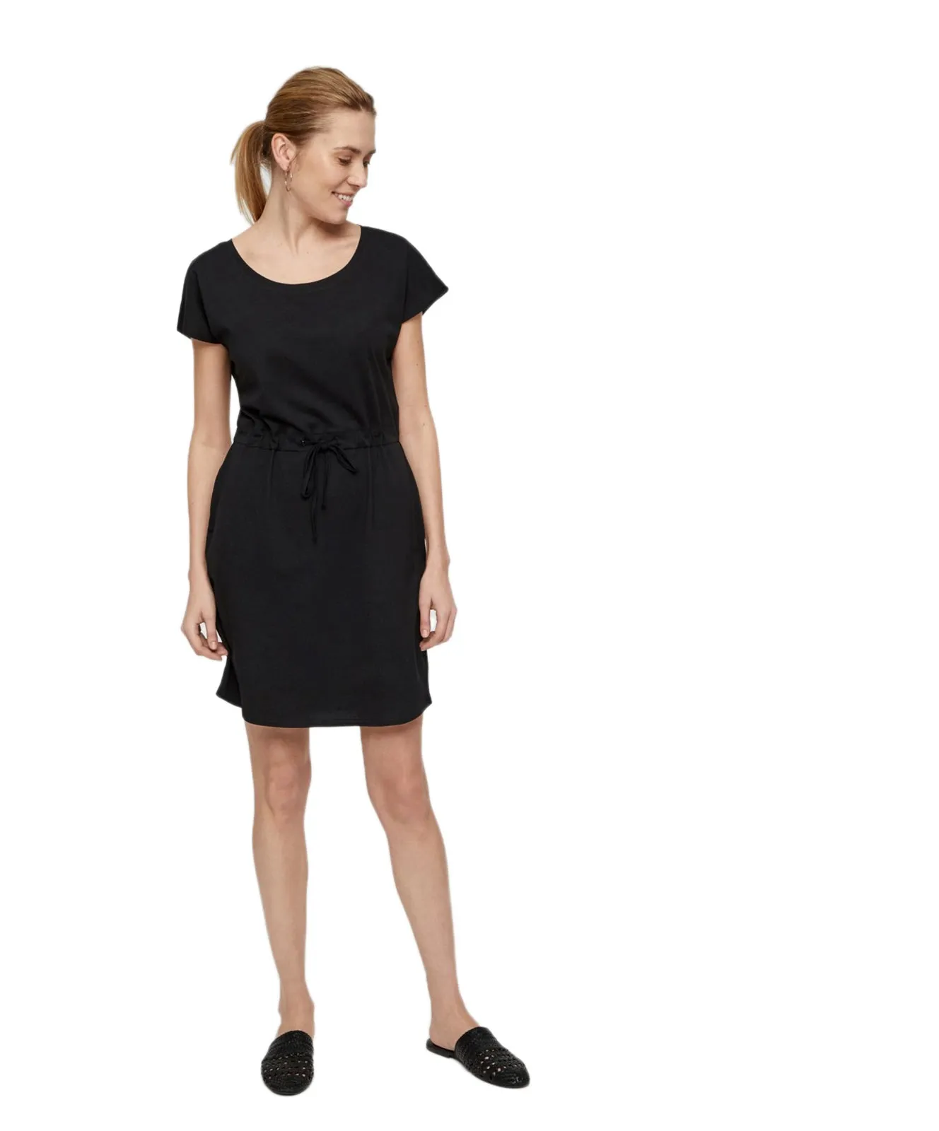 Vero Moda Damen Minikleid April aus schwarzer Bio-Baumwolle