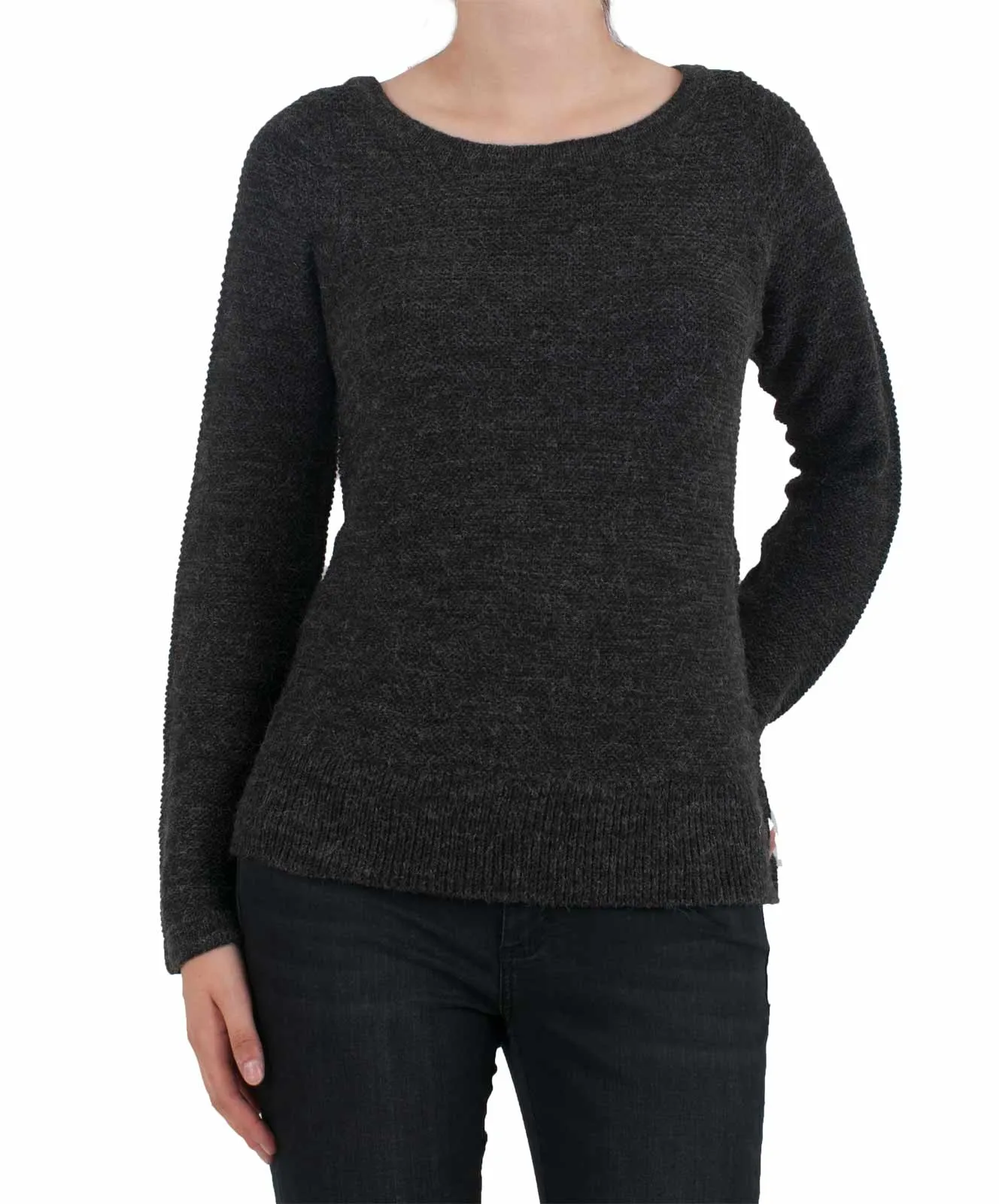 Vero Moda Strickpullover Regular Fit Zoe Joya in Dark Grey Melange
