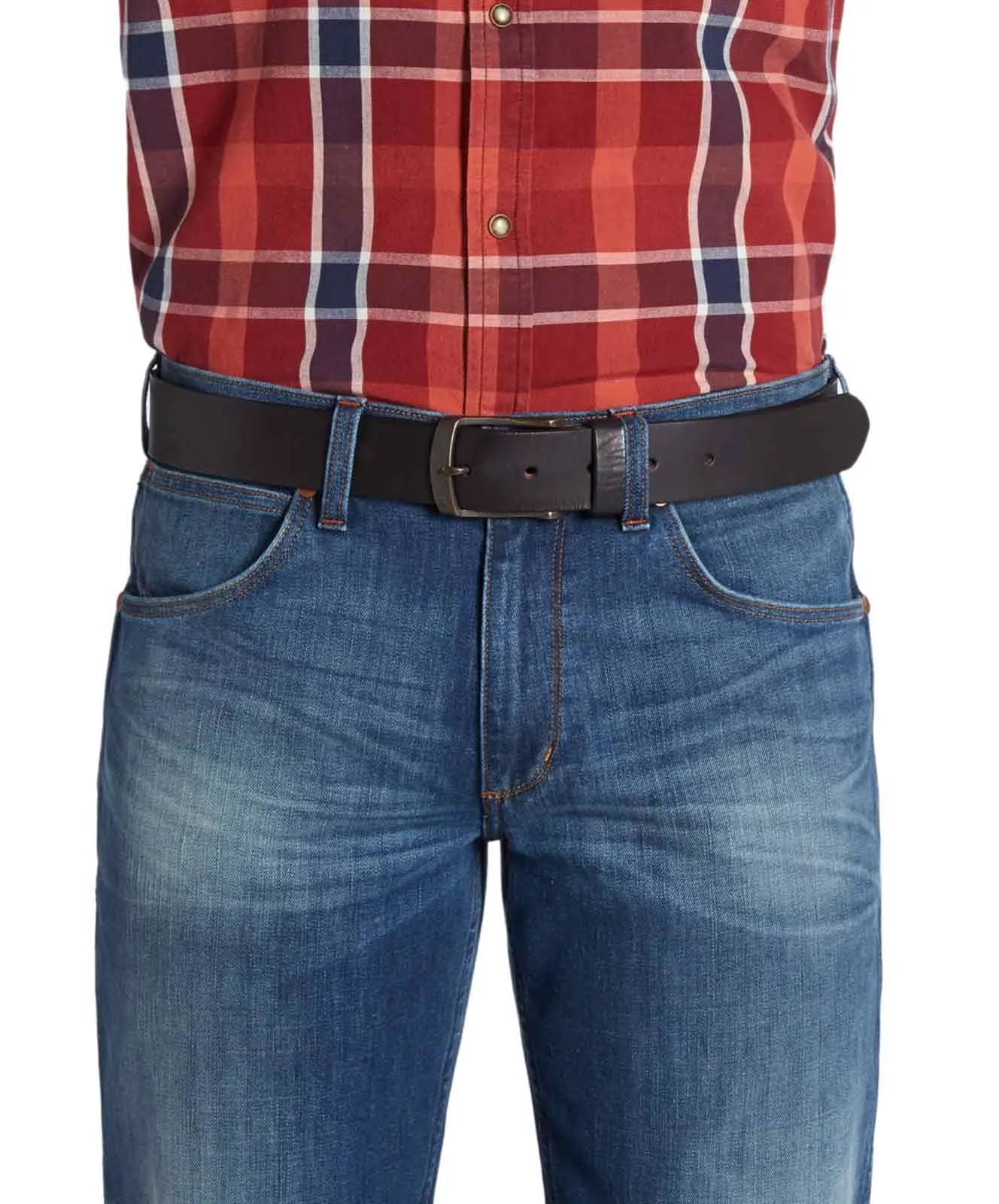 Wrangler Ledergürtel Herren Magnetic Belt in Black