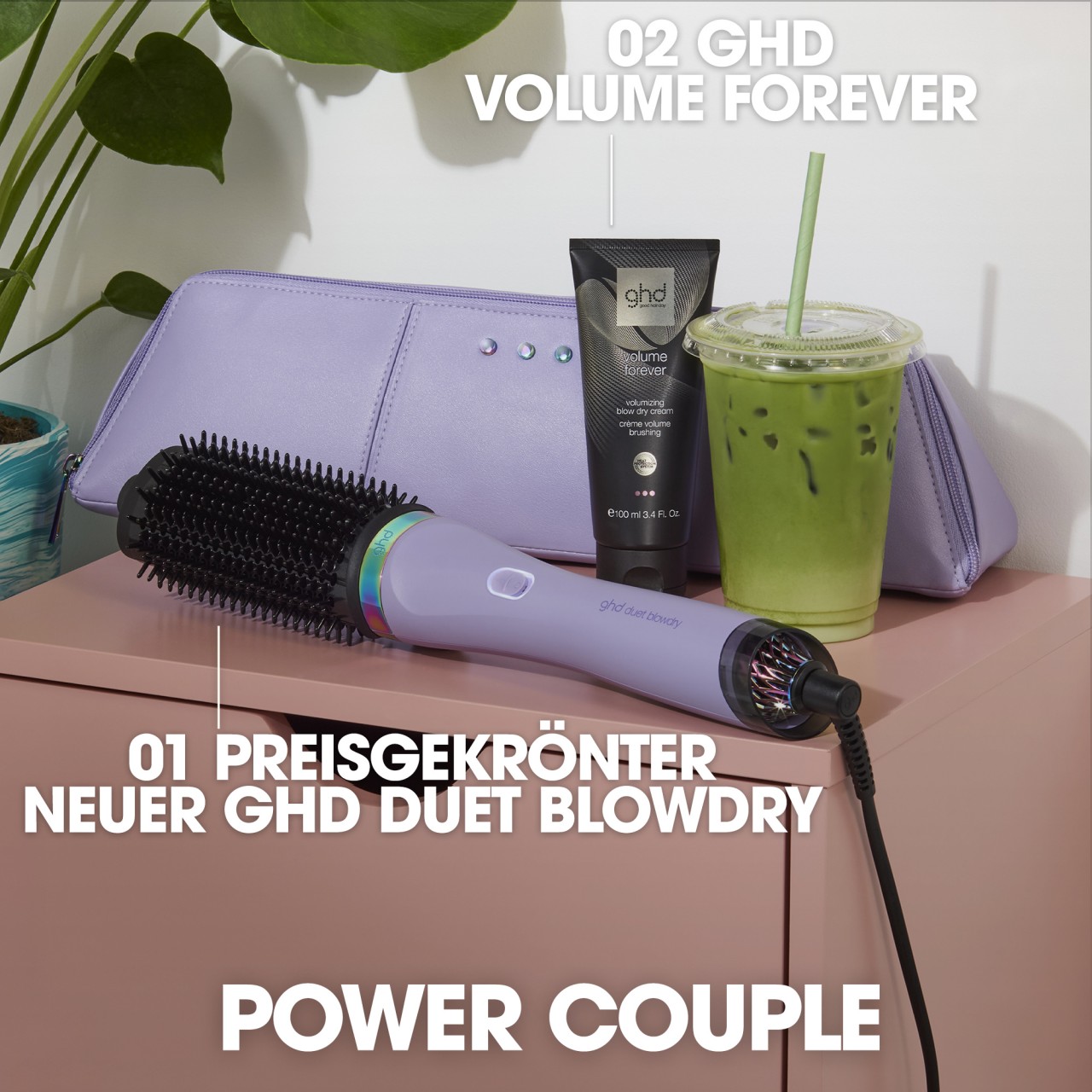 ghd Futurescape Collection - Duet Blowdry™ Hair Dryer Brush Galactic Lilac
