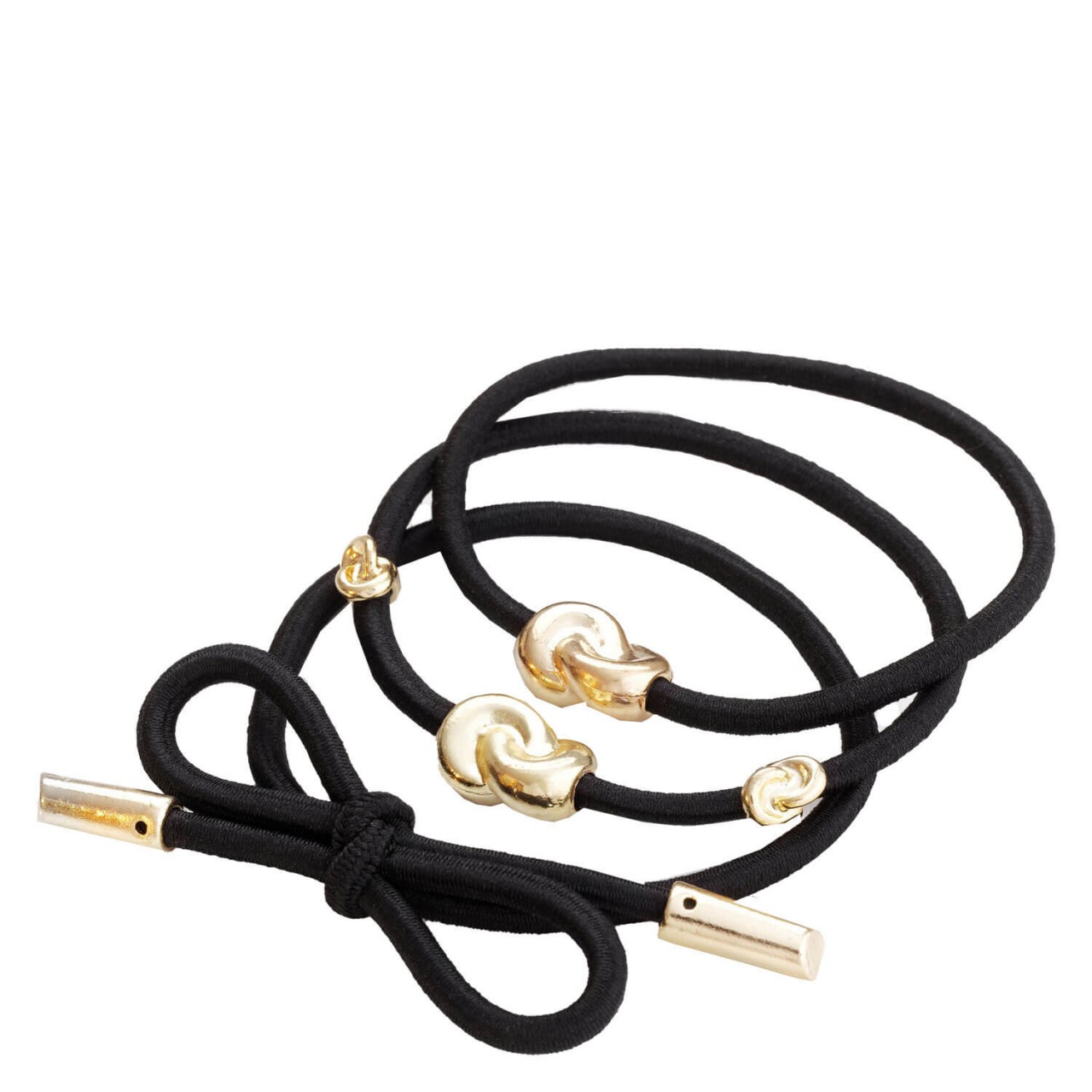 Corinne World - Hair Tie Metal Details Black