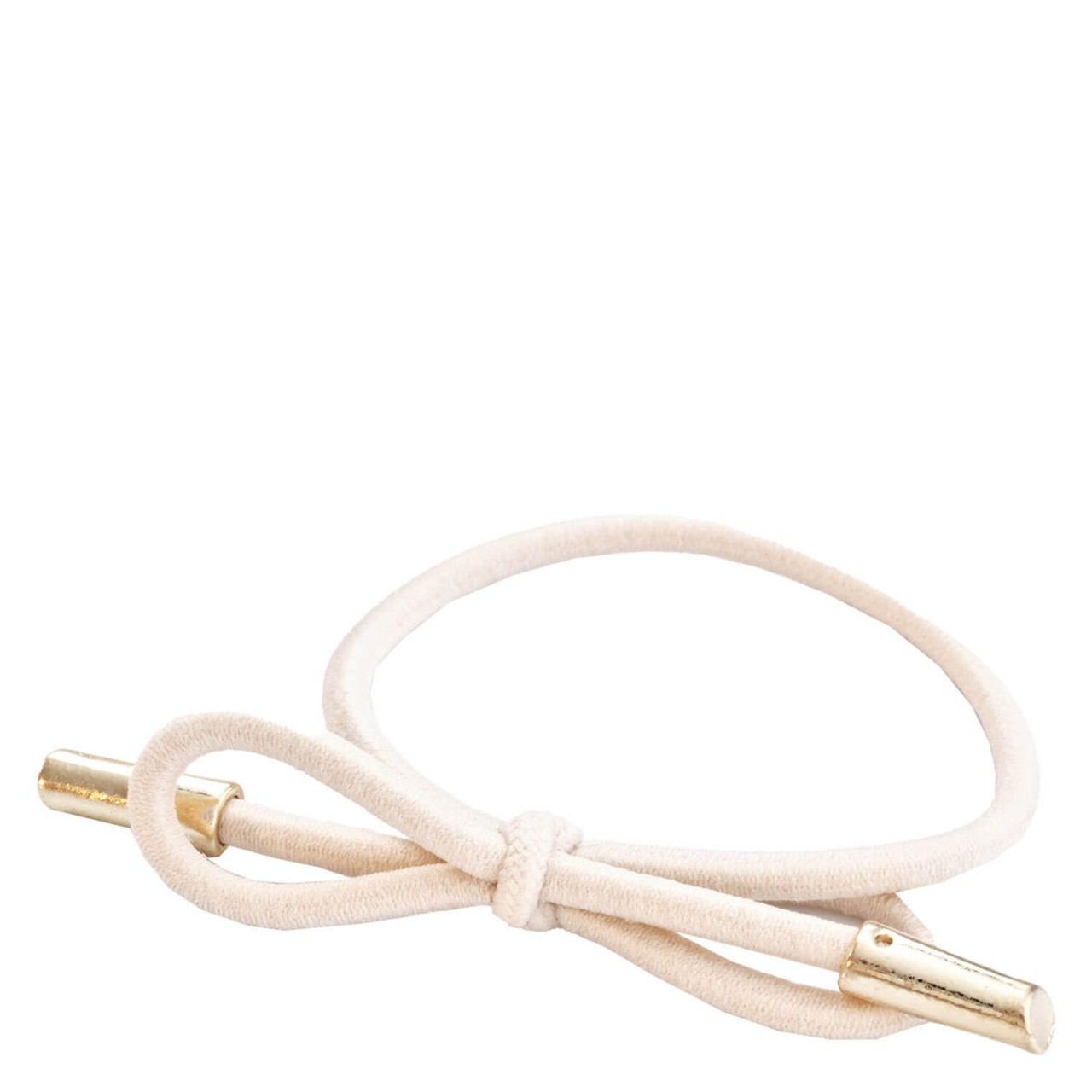Corinne World - Hair Tie Bow Metal Plain Cream