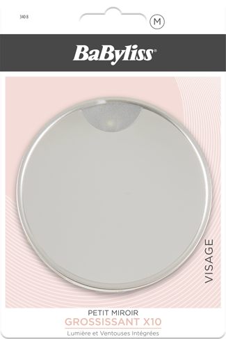 BaByliss - LED Vergrösserungsspiegel X10 Mit Saugnäpfen