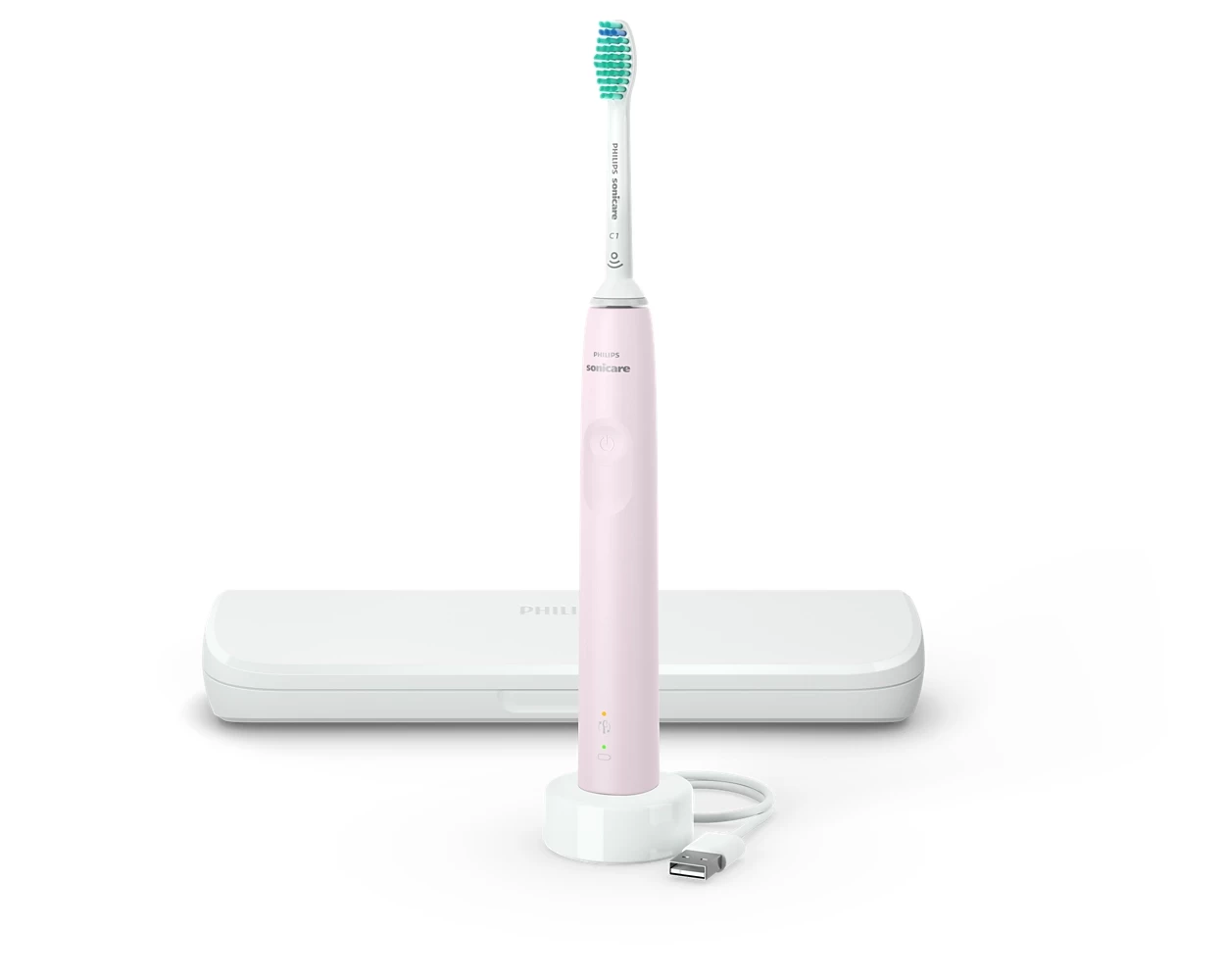 Philips Sonicare - 3100 Series Elektrische Schallzahnbürste + Reiseetui - Rosa