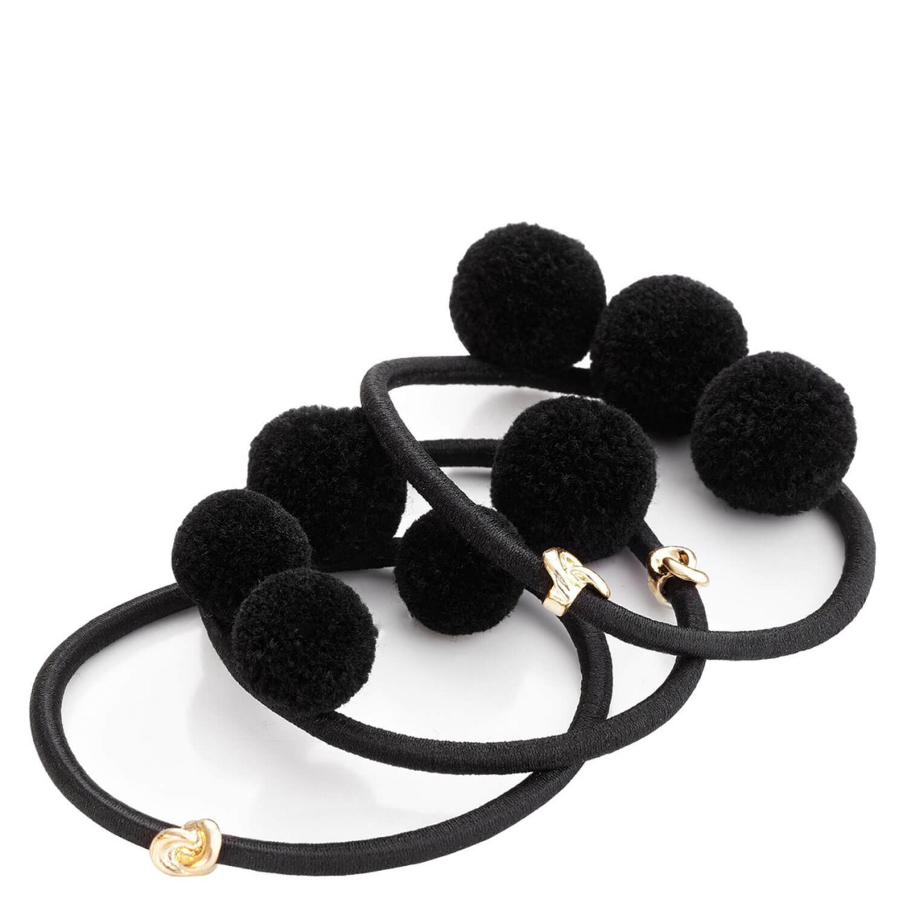Corinne World - Hair Tie Pom Pom 'Ibiza' Black