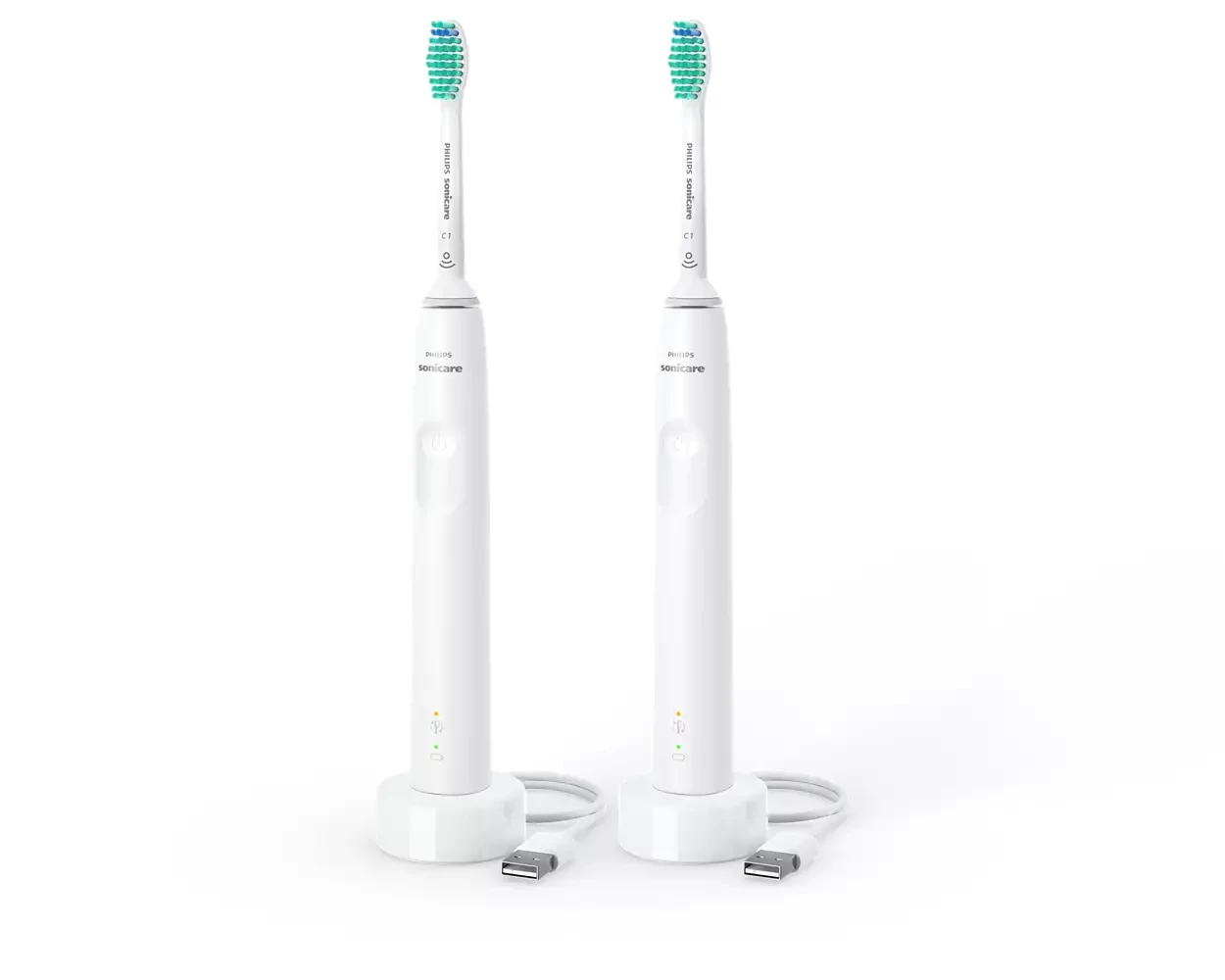 Philips Sonicare - 3100 Series 2x Elektrische Schallzahnbürsten - Weiss