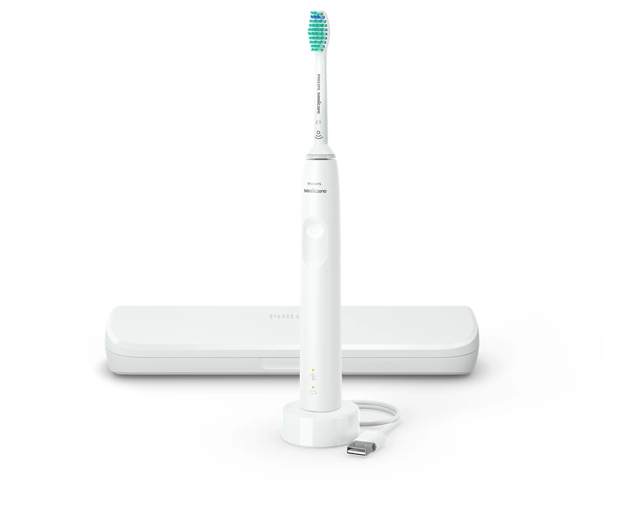 Philips Sonicare - 3100 Series Elektrische Schallzahnbürste + Reiseetui - Weiss