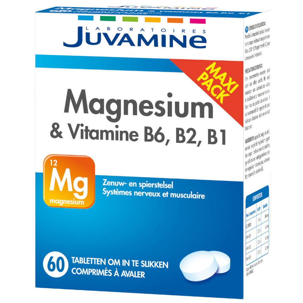 Juvamine Magnesium + Vitamin B6 B2+ B1