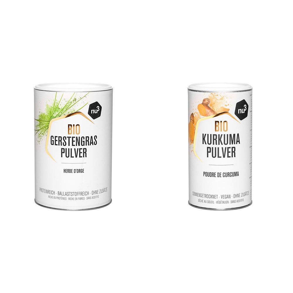 nu3 Bio Gerstengras + Kurkuma Pulver