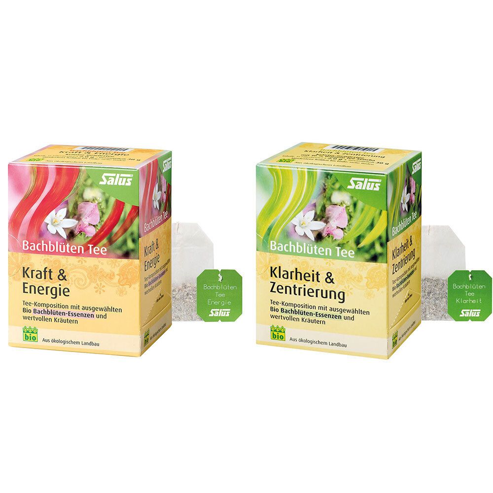 Salus® Bachblüten-Tee Kraft & Energie + Klarheit & Zentrierung