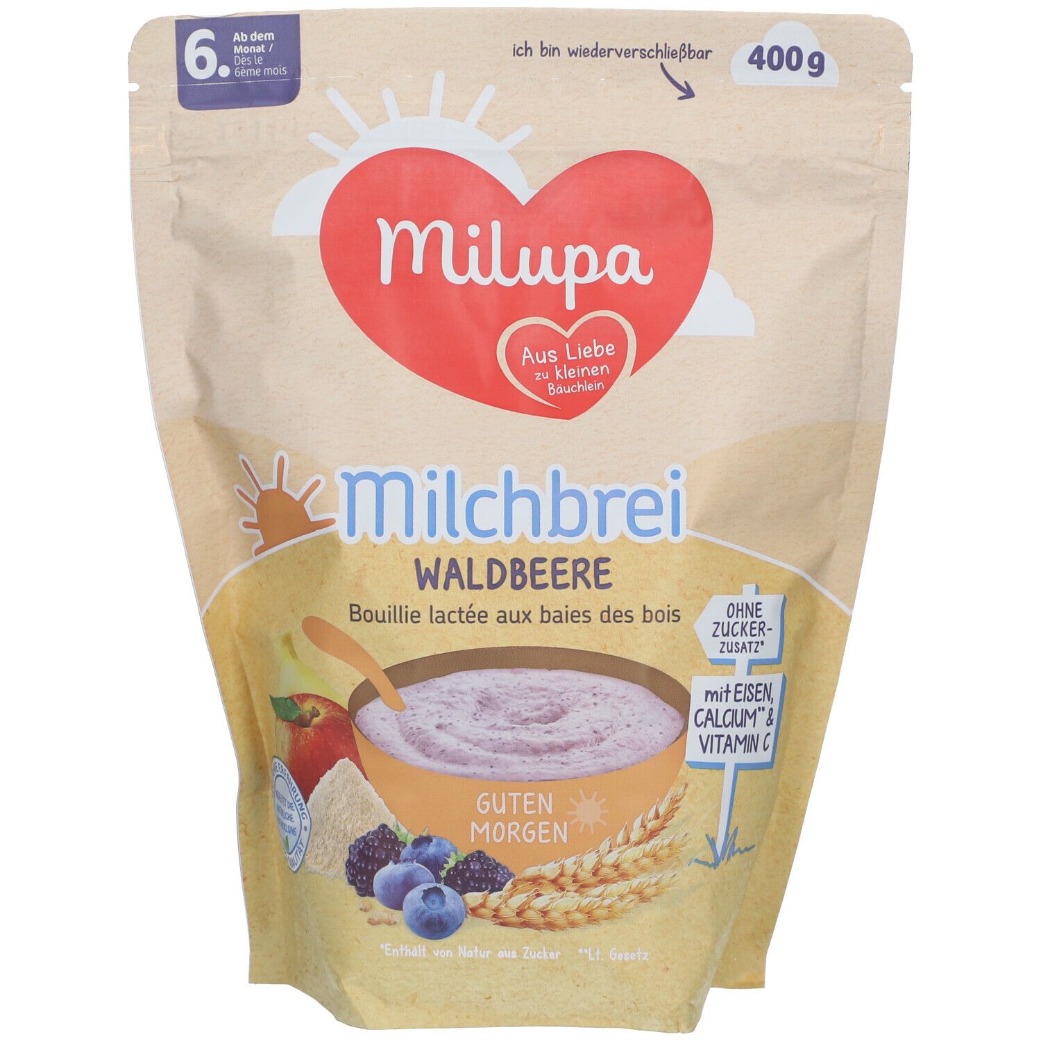 Milupa Milchbrei Waldbeere