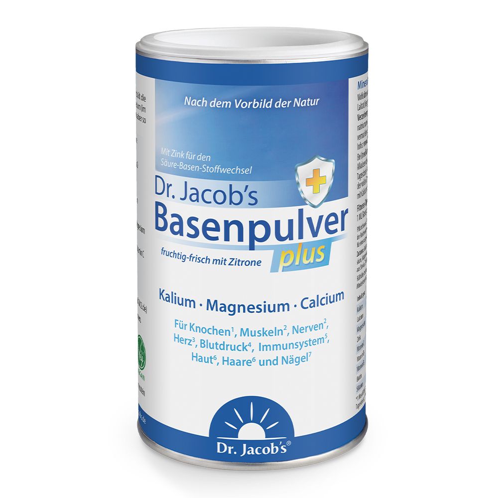 Dr. Jacob's Basenpulver plus Mineralstoffe mit Zitrone