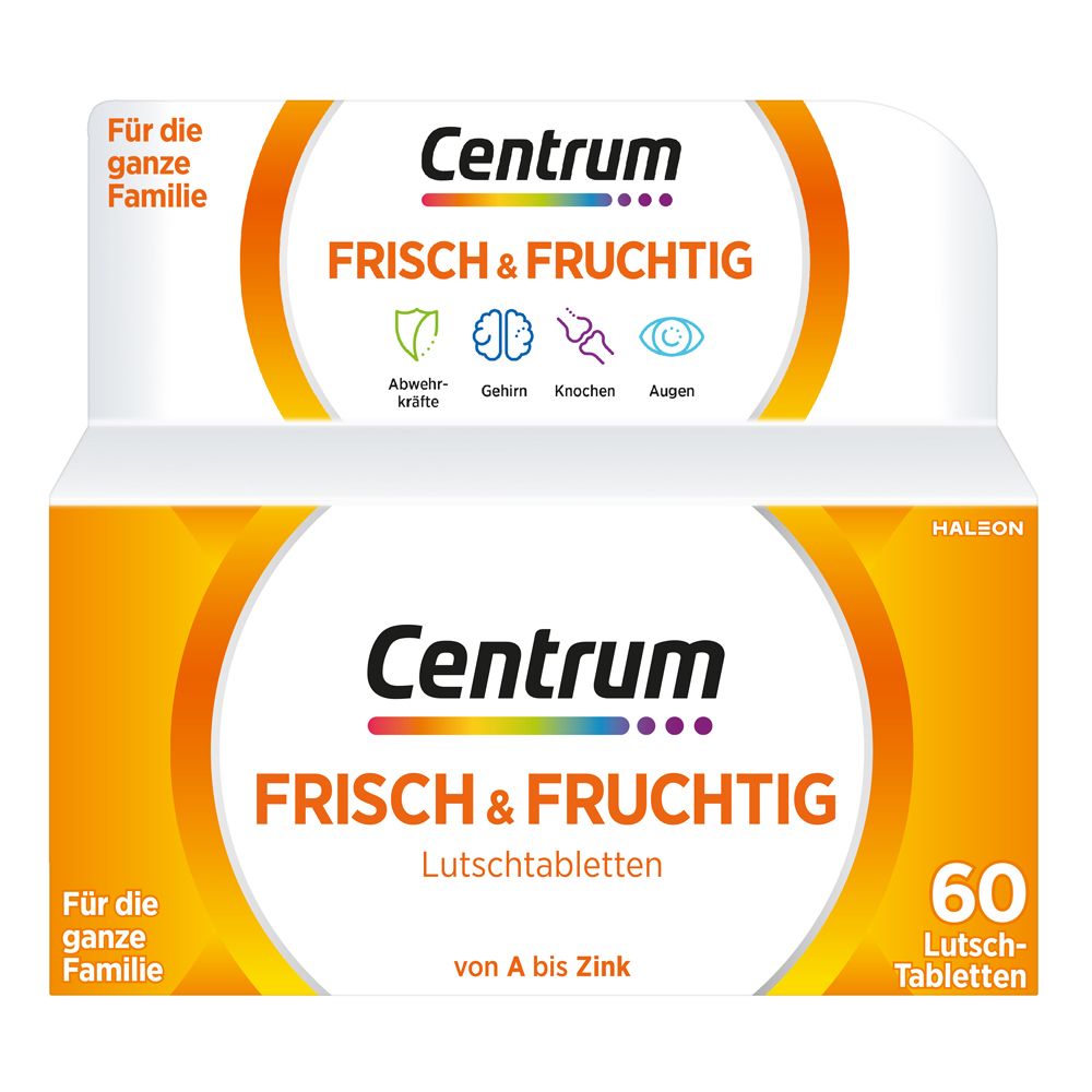 Centrum® Frisch & Fruchtig, Vitamin C, Vitamin D, Zink, Spurenelemente, 60 St.