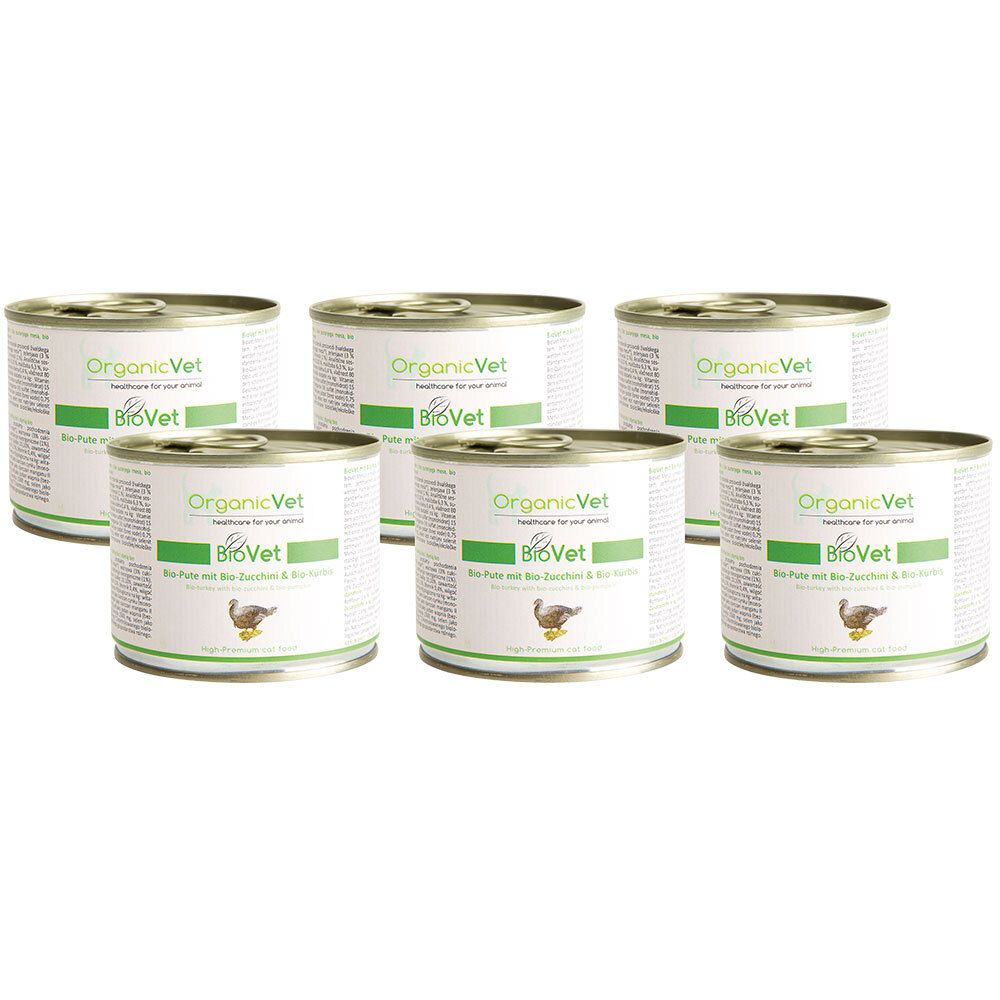 OrganicVet KATZE Nassfutter BIOVET Bio-Pute mit Bio-Zucchini & Bio Kürbis