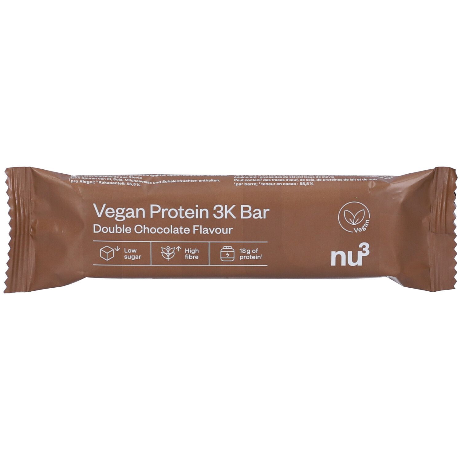 nu3 Vegan Protein 3K Bar, Double Chocolate