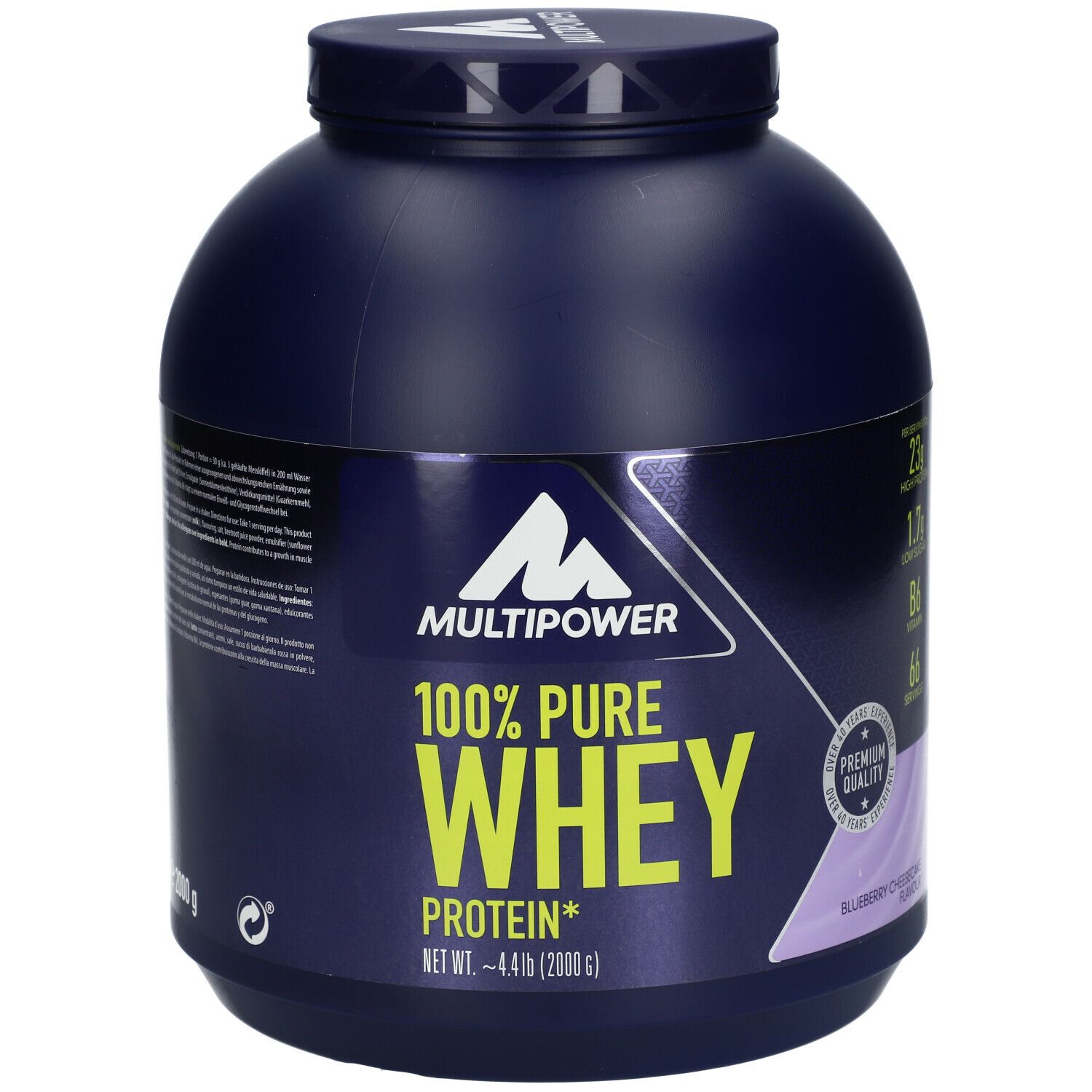 Multipower 100 % Whey Protein, Blueberry Cheesecake
