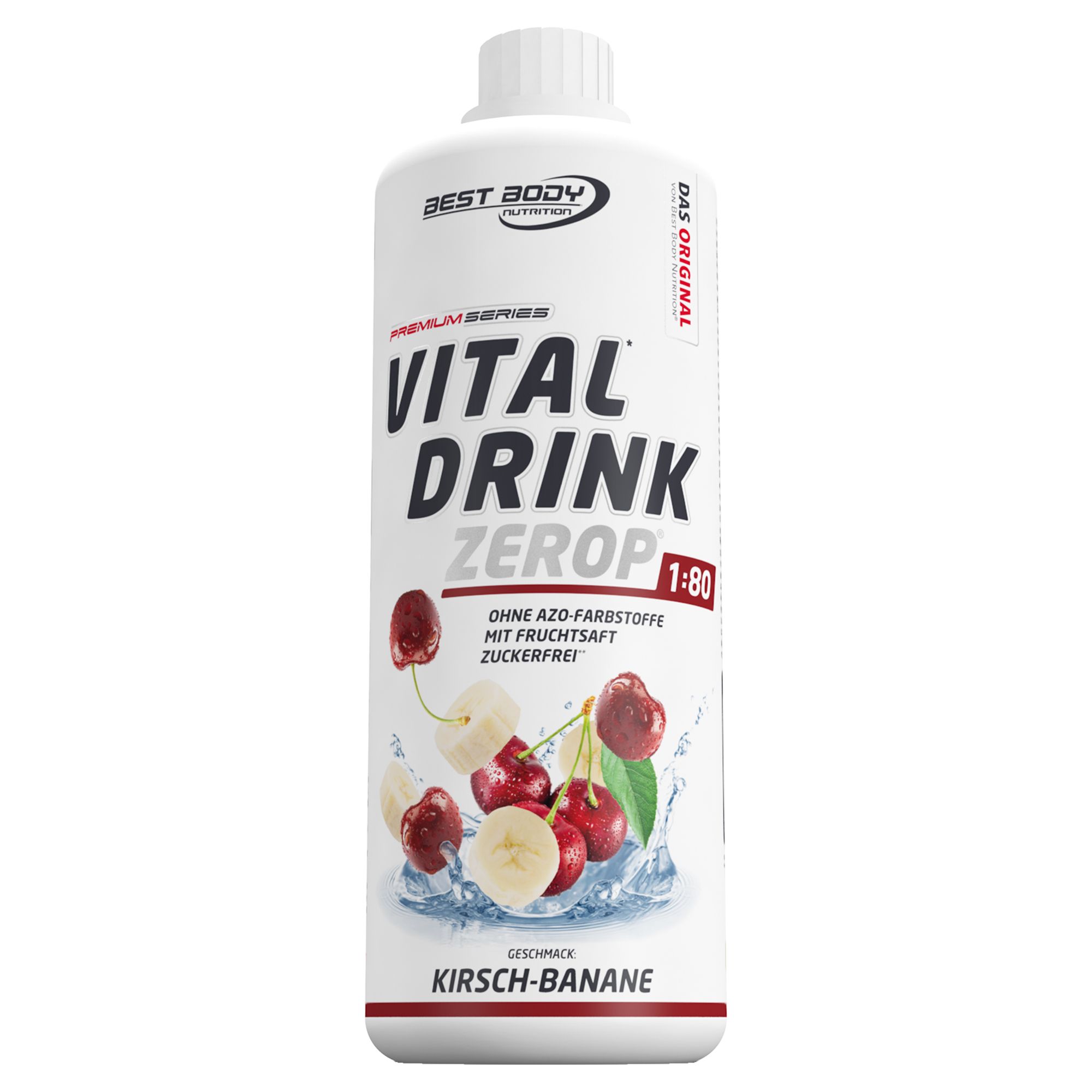 BEST BODY NUTRITION VITAL DRINK ZEROP® KIRSCHE BANANE 1000 ml