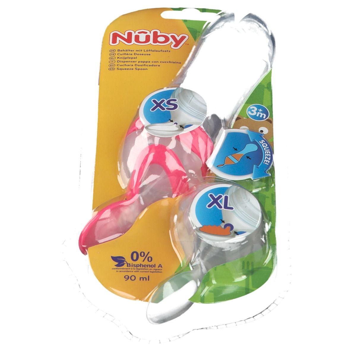 Nûby Trinkflasche mit Löffelaufsatz