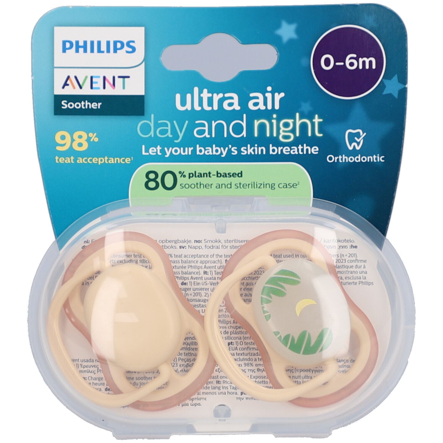 Philips Avent Ultra Air Sucette +0m Air Nacht/Tag