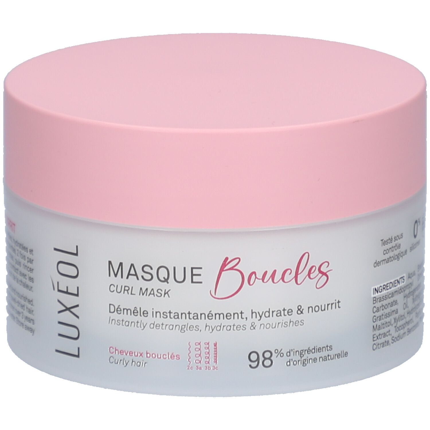 Luxéol Masque Boucles Entwirrende feuchtigkeitsspendende nährende Maske Lockiges Haar