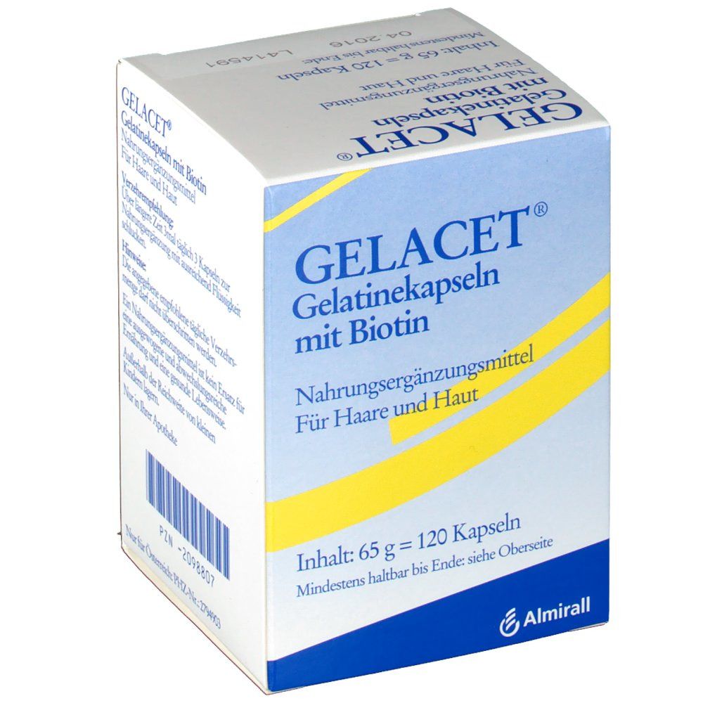 Gelacet Nahrungsergänzungsmittel m. Biotin für Haut und Haar