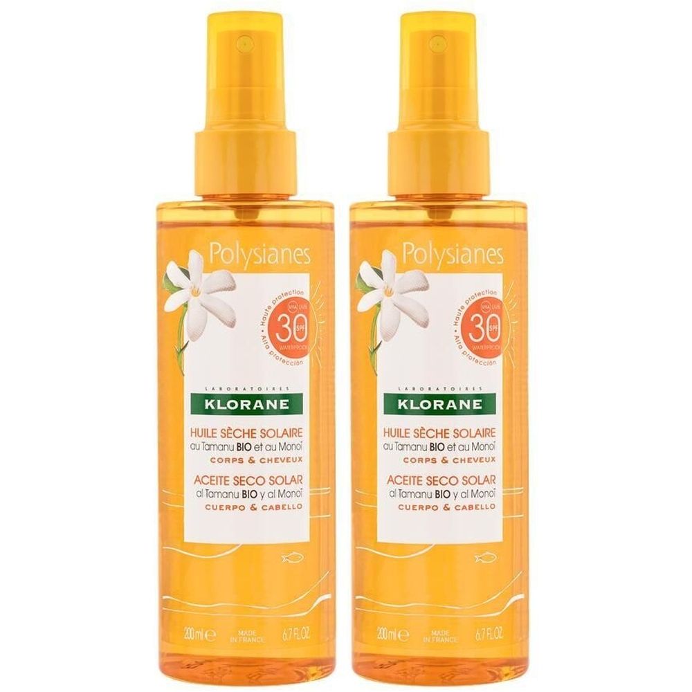 Klorane Bio Monoi und Tamanu Trockenöl LSF 30 Körper & Haar