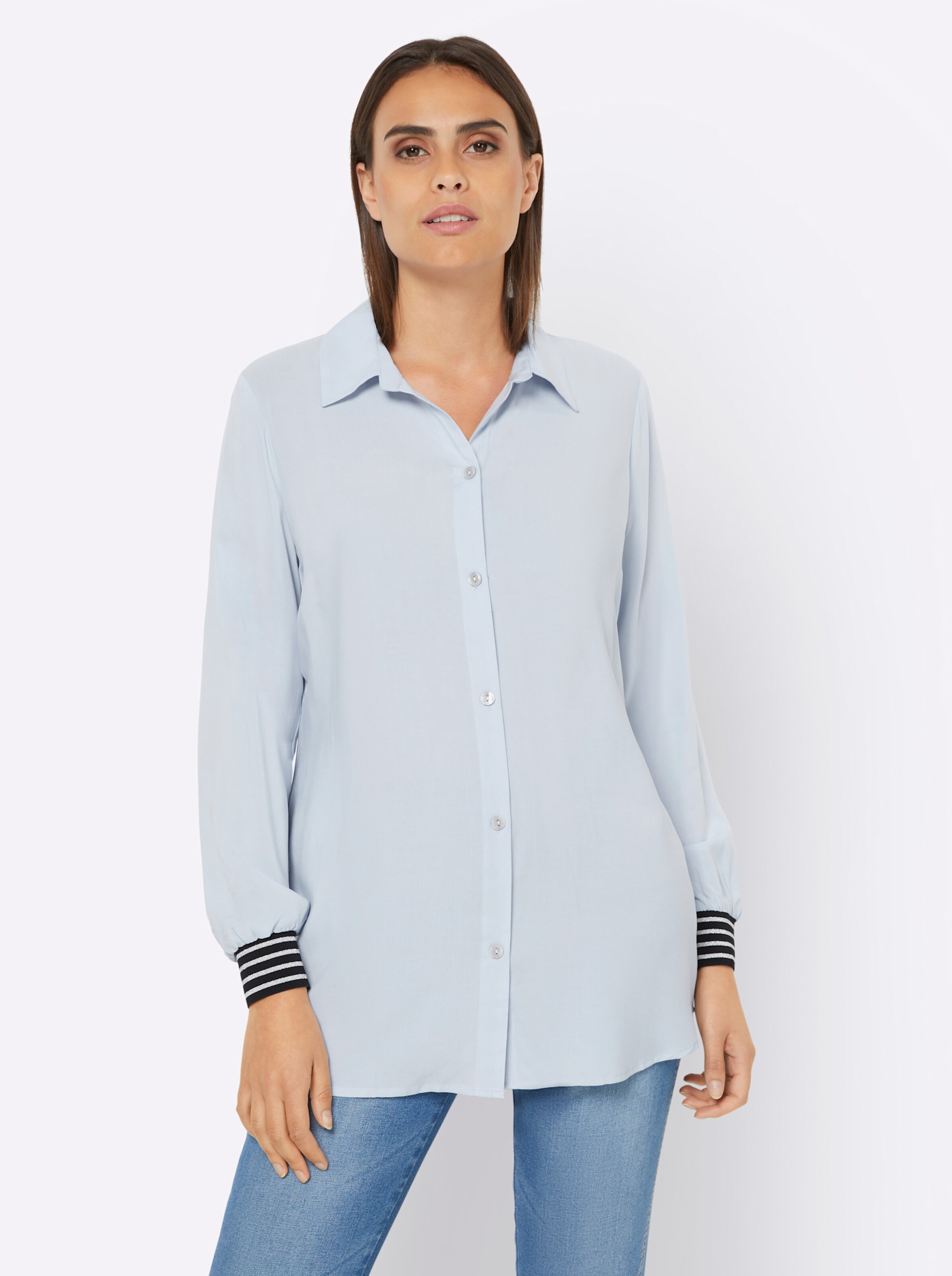 Bluse in hellblau von heine