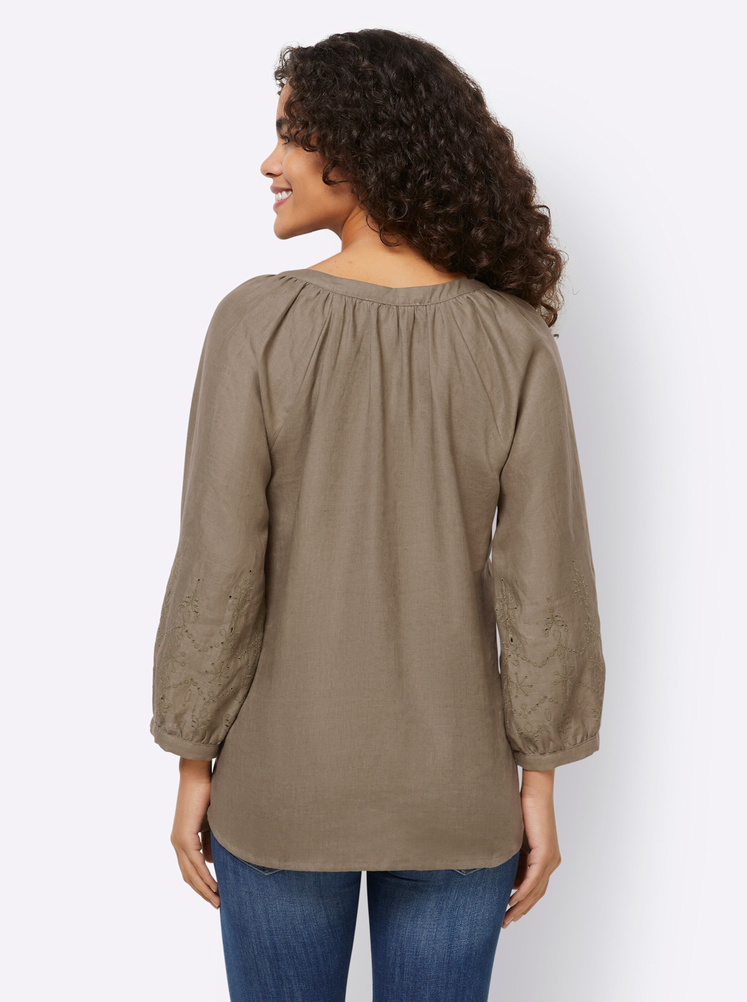 Bluse in khaki von heine